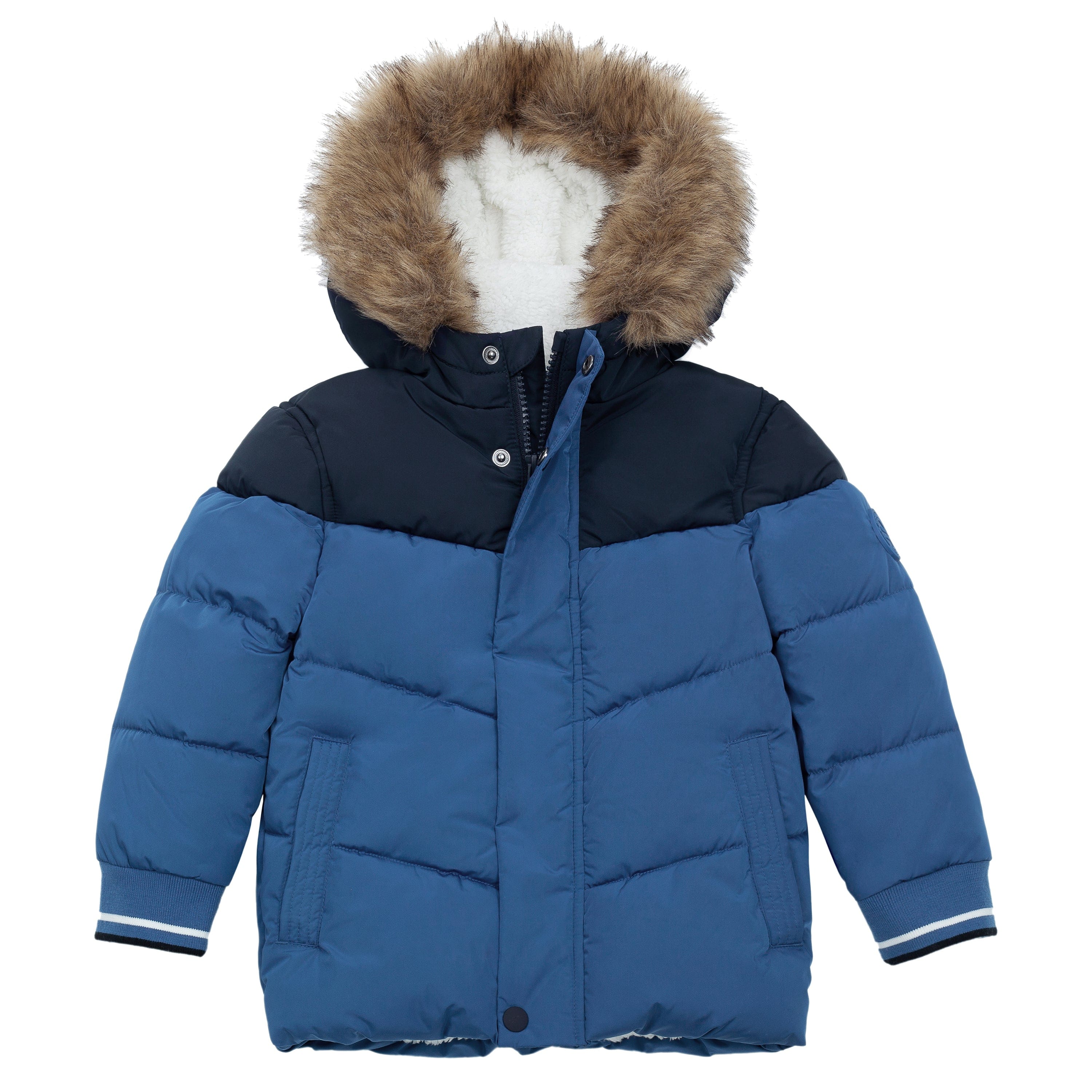 Rokka Rolla Toddler Boys Fleece Lined Puffer Jacket Coat 2t 5t Navy