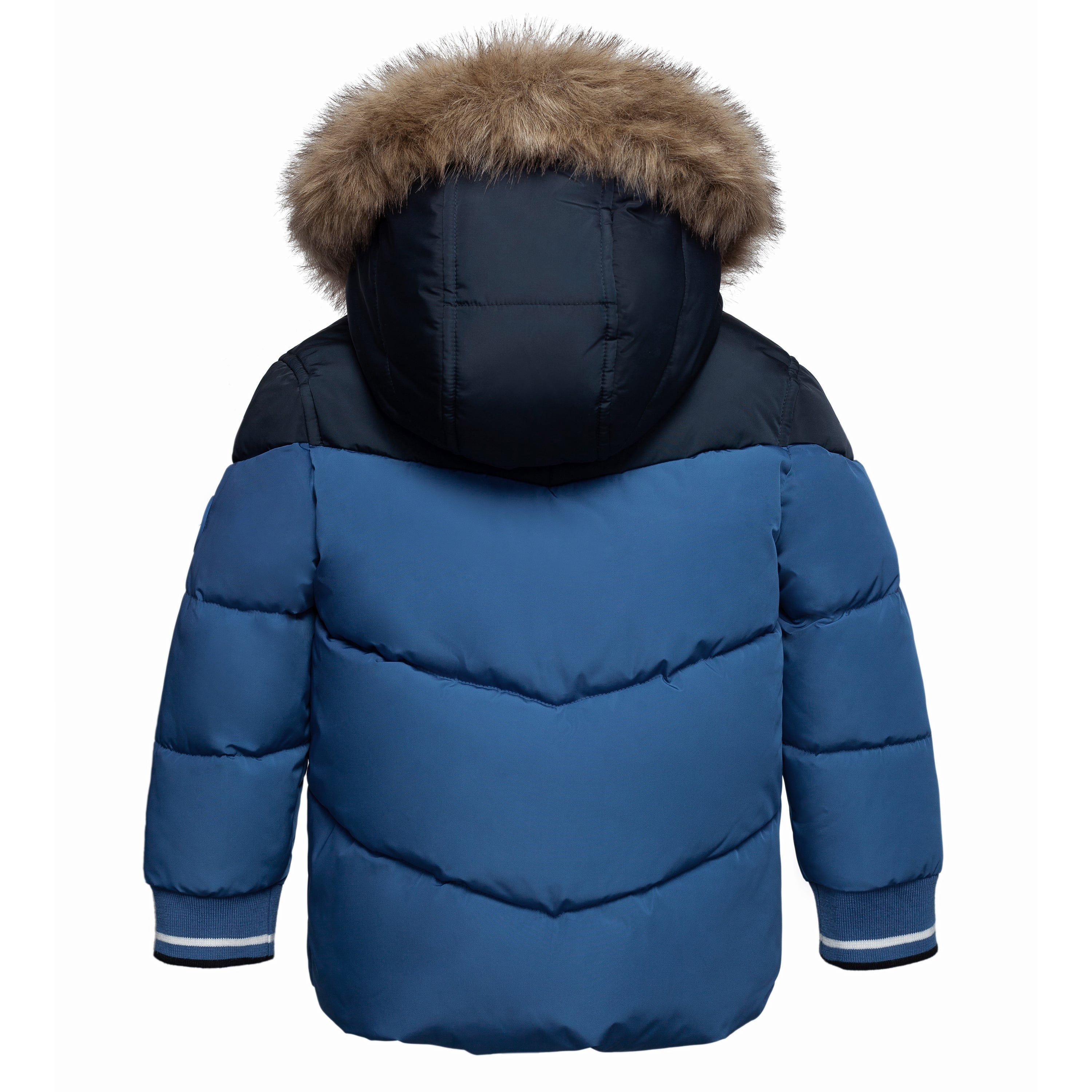 Rokka Rolla Toddler Boys Fleece Lined Puffer Jacket Coat 2t 5t Navy