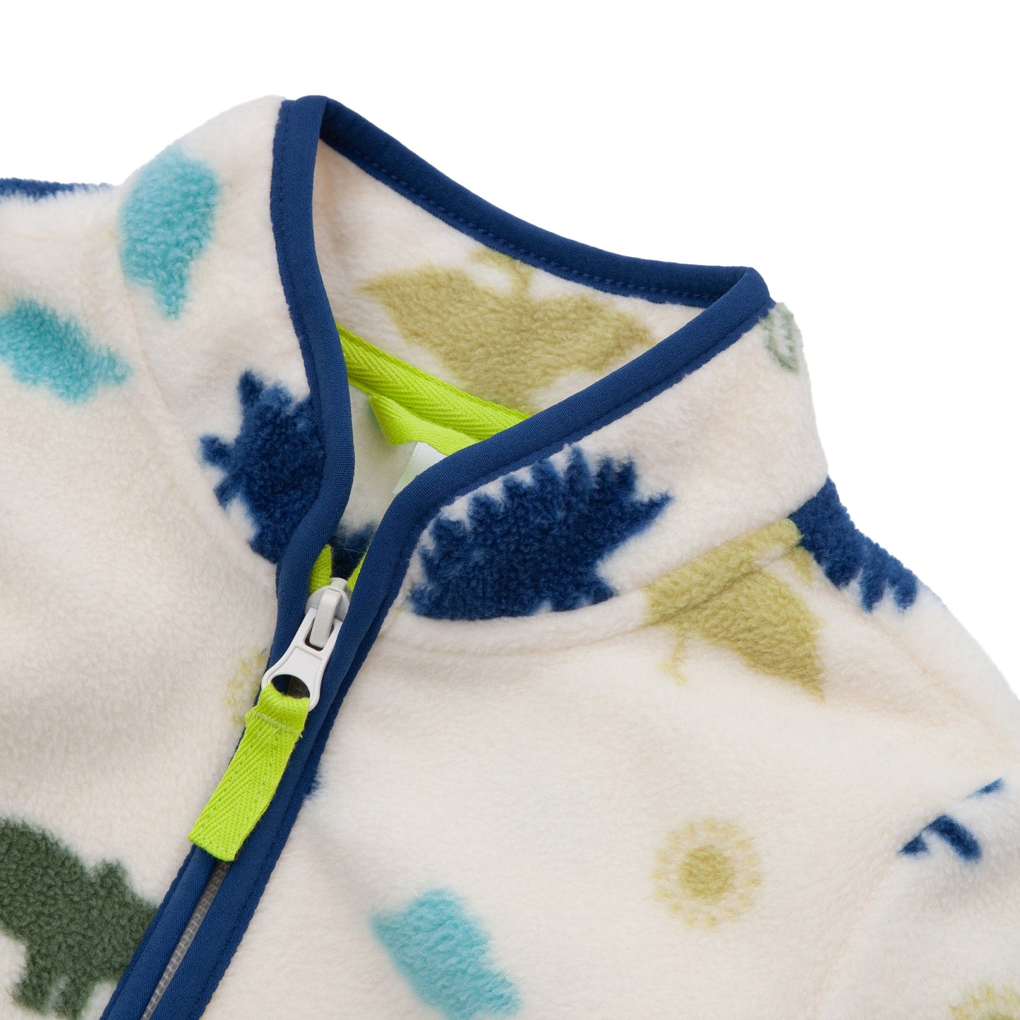 Toddler Fleece Jacket with Stand-Up Collar - Cream Dino Baby & Toddler Outerwear Rokka&Rolla