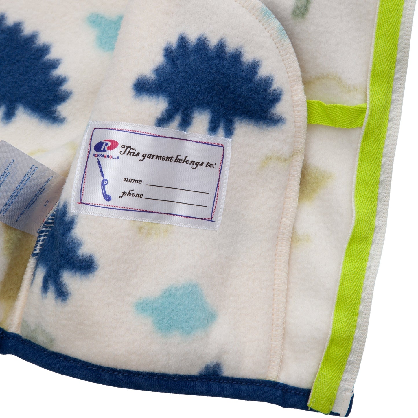 Toddler Fleece Jacket with Stand-Up Collar - Cream Dino Baby & Toddler Outerwear Rokka&Rolla