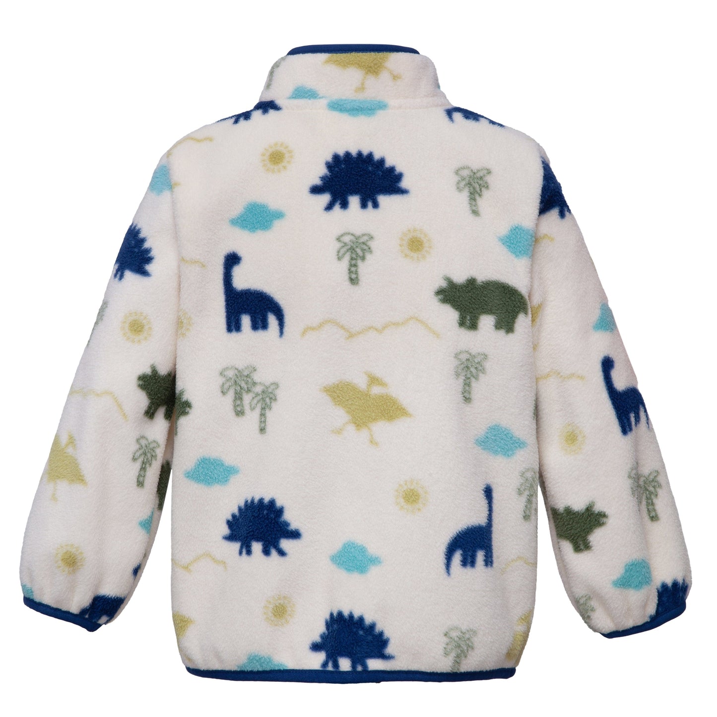 Toddler Fleece Jacket with Stand-Up Collar - Cream Dino Baby & Toddler Outerwear Rokka&Rolla