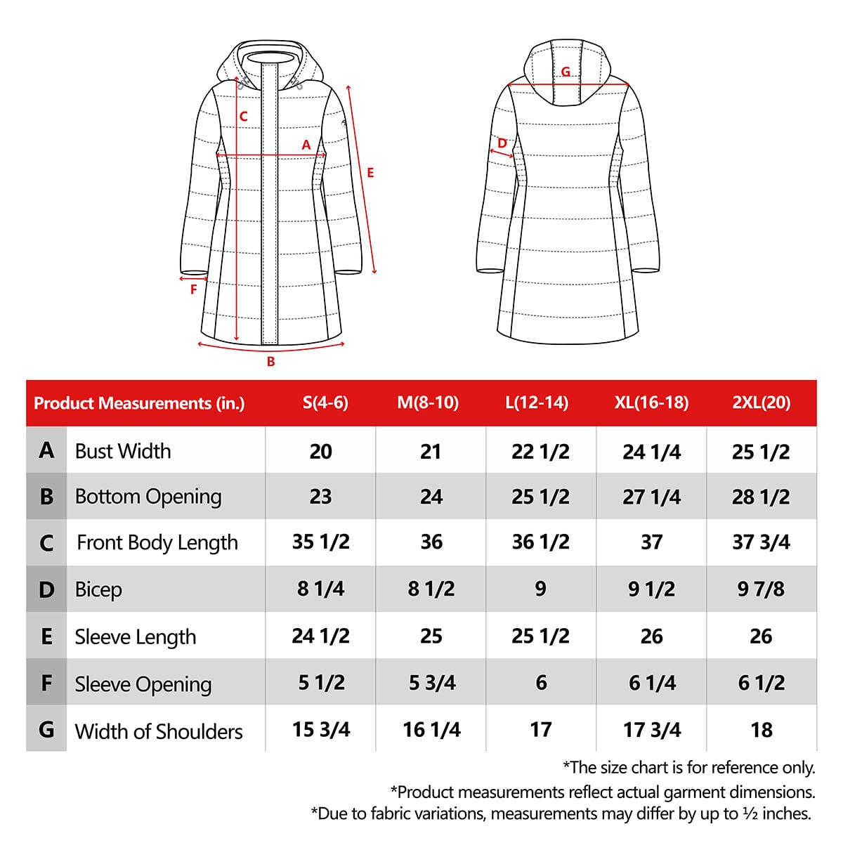 Women's Hooded Winter Long Coat Water Resistant Puffer Jacket Insulated Full Length Warm Outerwear - Black Coats & Jackets Rokka&Rolla