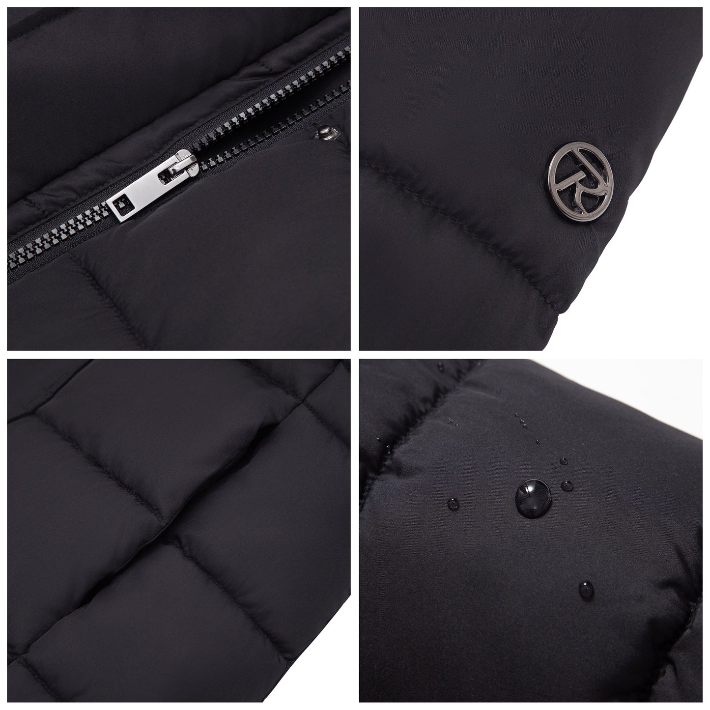Women's Hooded Winter Long Coat Water Resistant Puffer Jacket Insulated Full Length Warm Outerwear - Black Coats & Jackets Rokka&Rolla