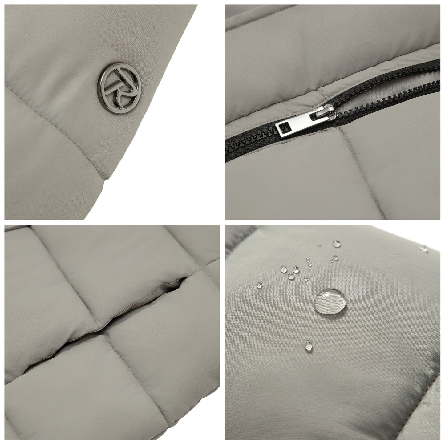 Women's Hooded Winter Long Coat Water Resistant Puffer Jacket Insulated Full Length Warm Outerwear - Stone Coats & Jackets Rokka&Rolla