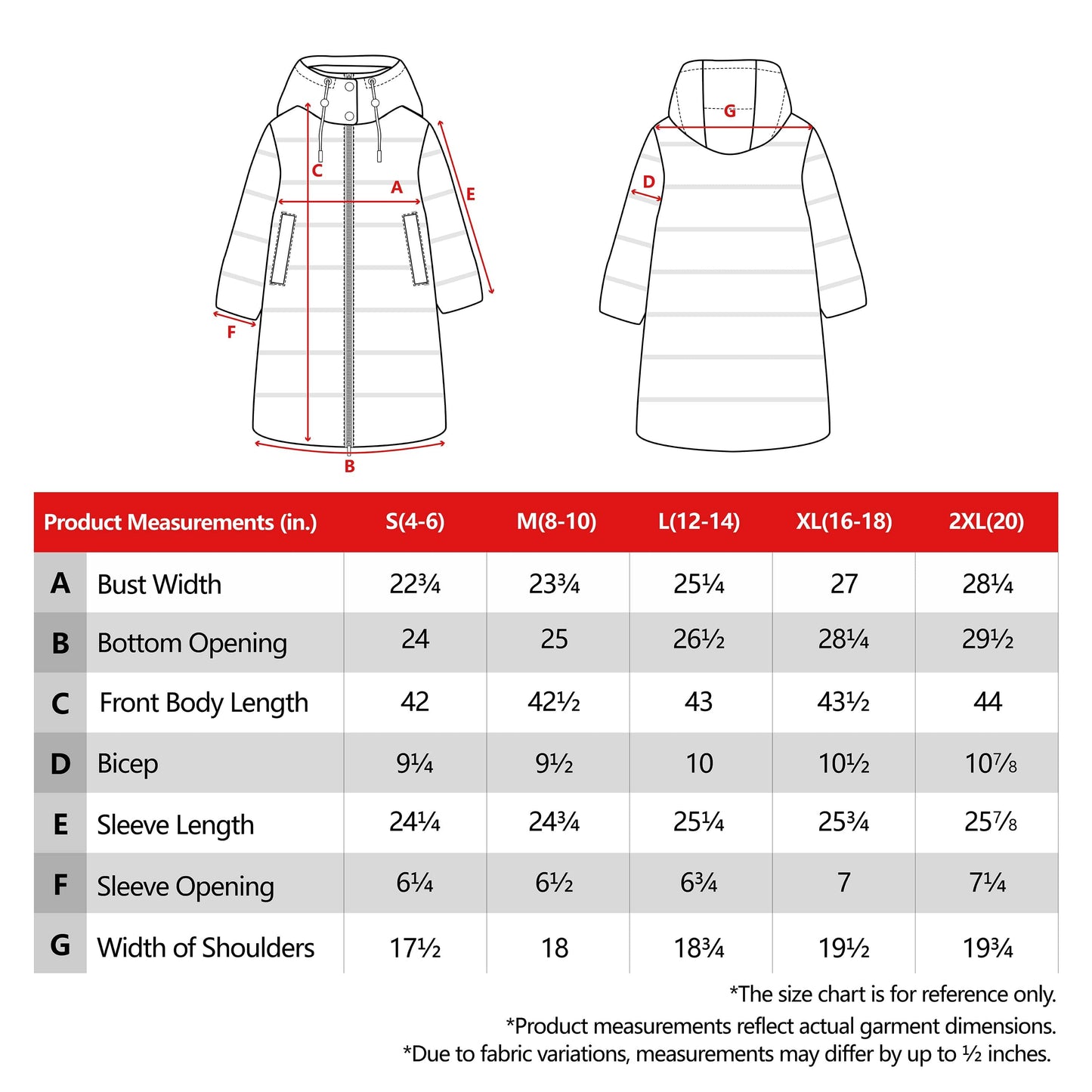 Women's Puffer Jacket Long Padded Coat Two Way Zipper Knee Length Warm Outerwear - Black Coats & Jackets Rokka&Rolla
