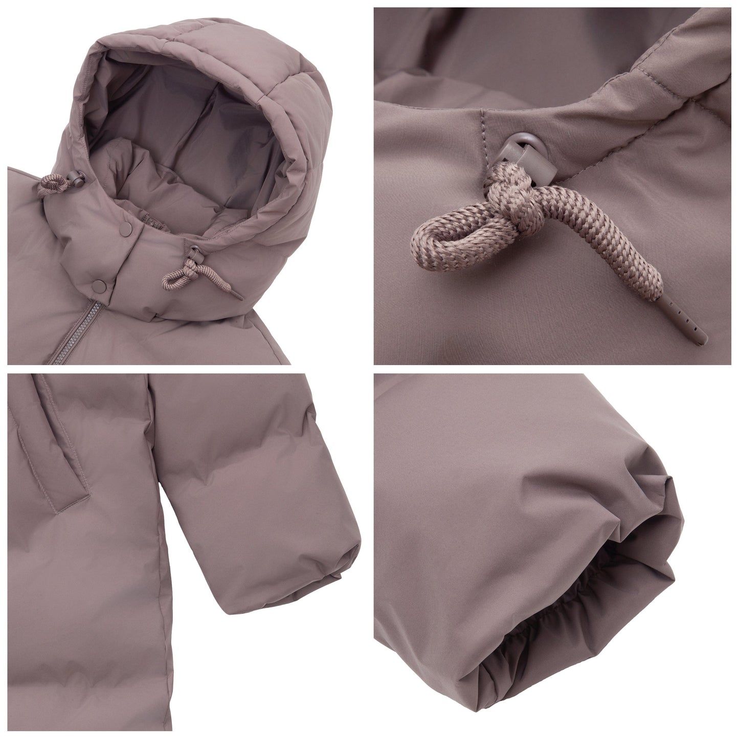 Women's Puffer Jacket Long Padded Coat Two Way Zipper Knee Length Warm Outerwear - Stone Coats & Jackets Rokka&Rolla