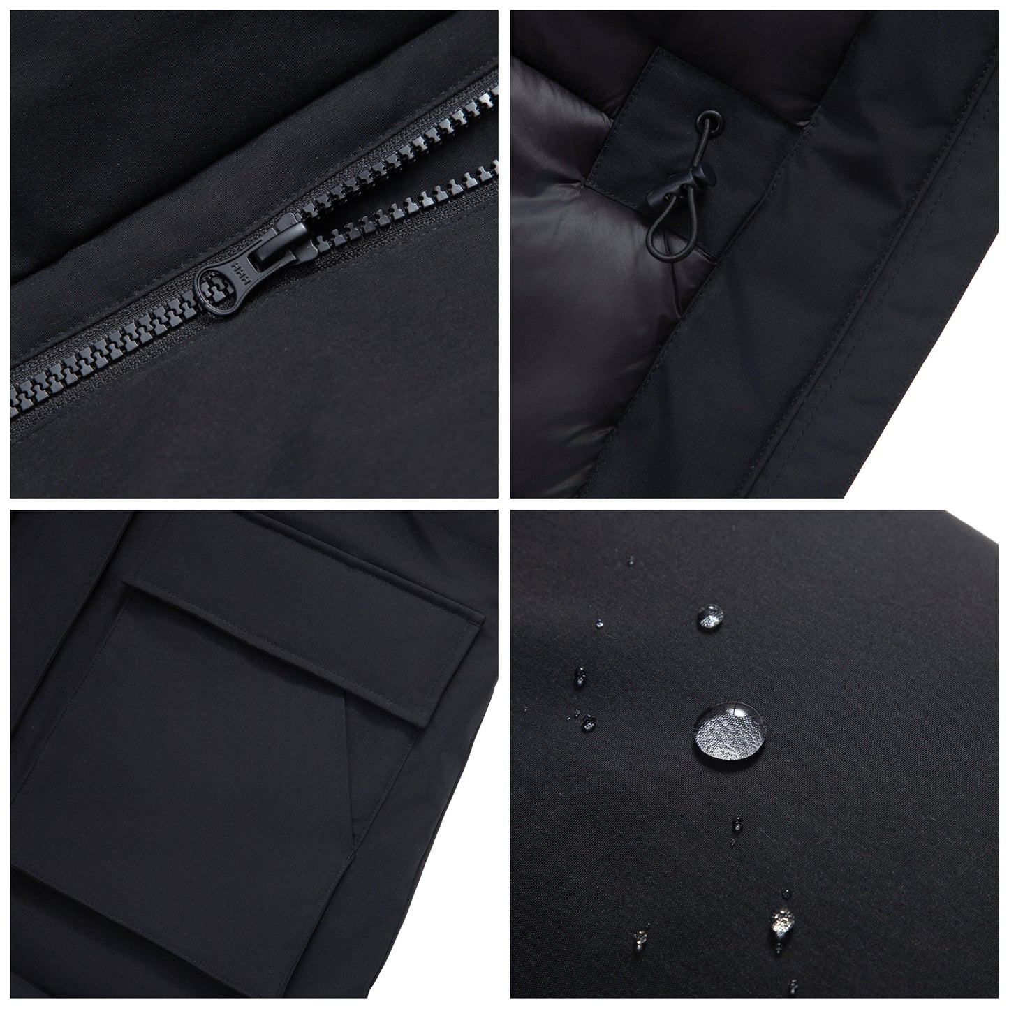 Women's Quilted Jacket Long Line Hip Length Insulated Outerwear - Black Coats & Jackets Rokka&Rolla