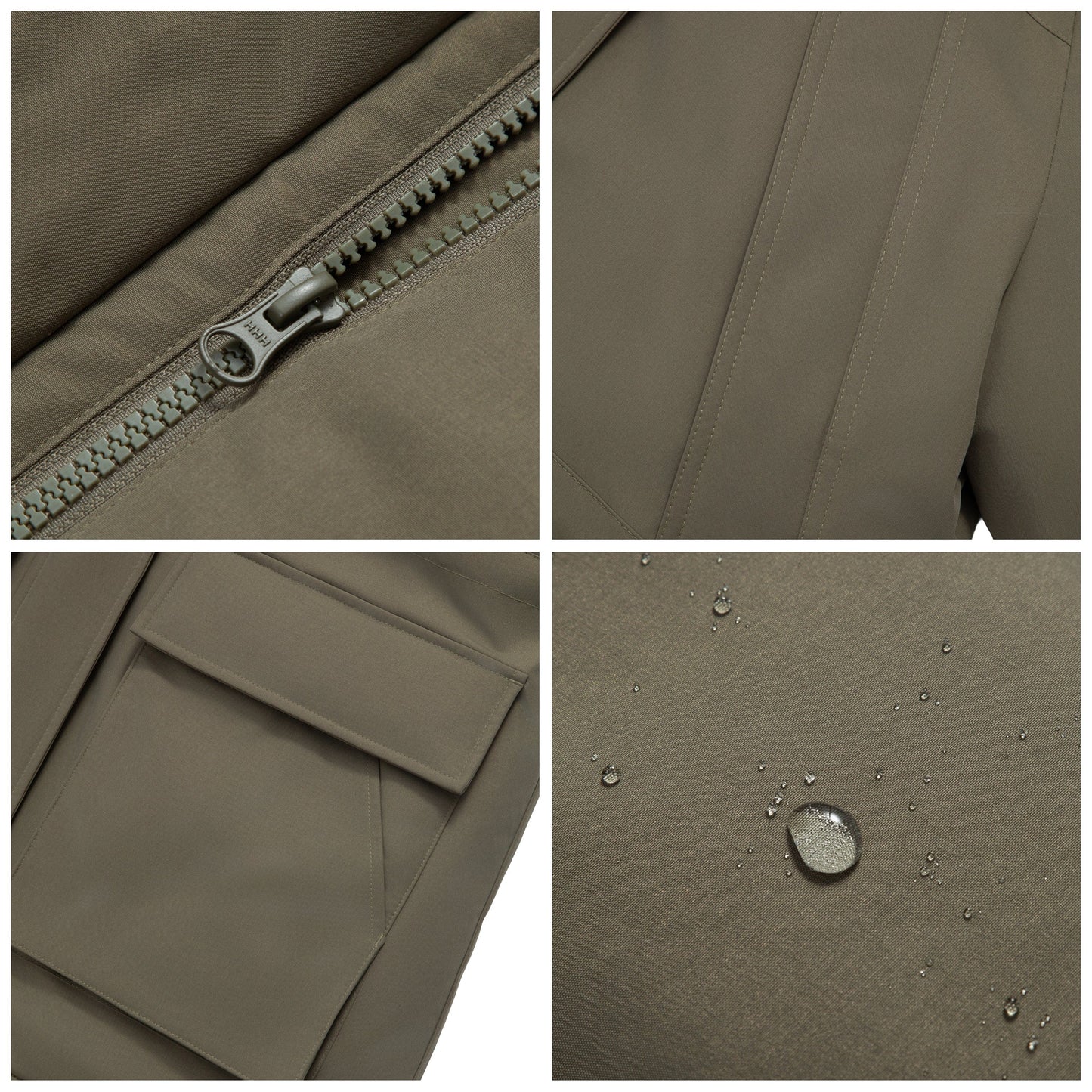 Women's Quilted Jacket Long Line Hip Length Insulated Outerwear - Olive Coats & Jackets Rokka&Rolla