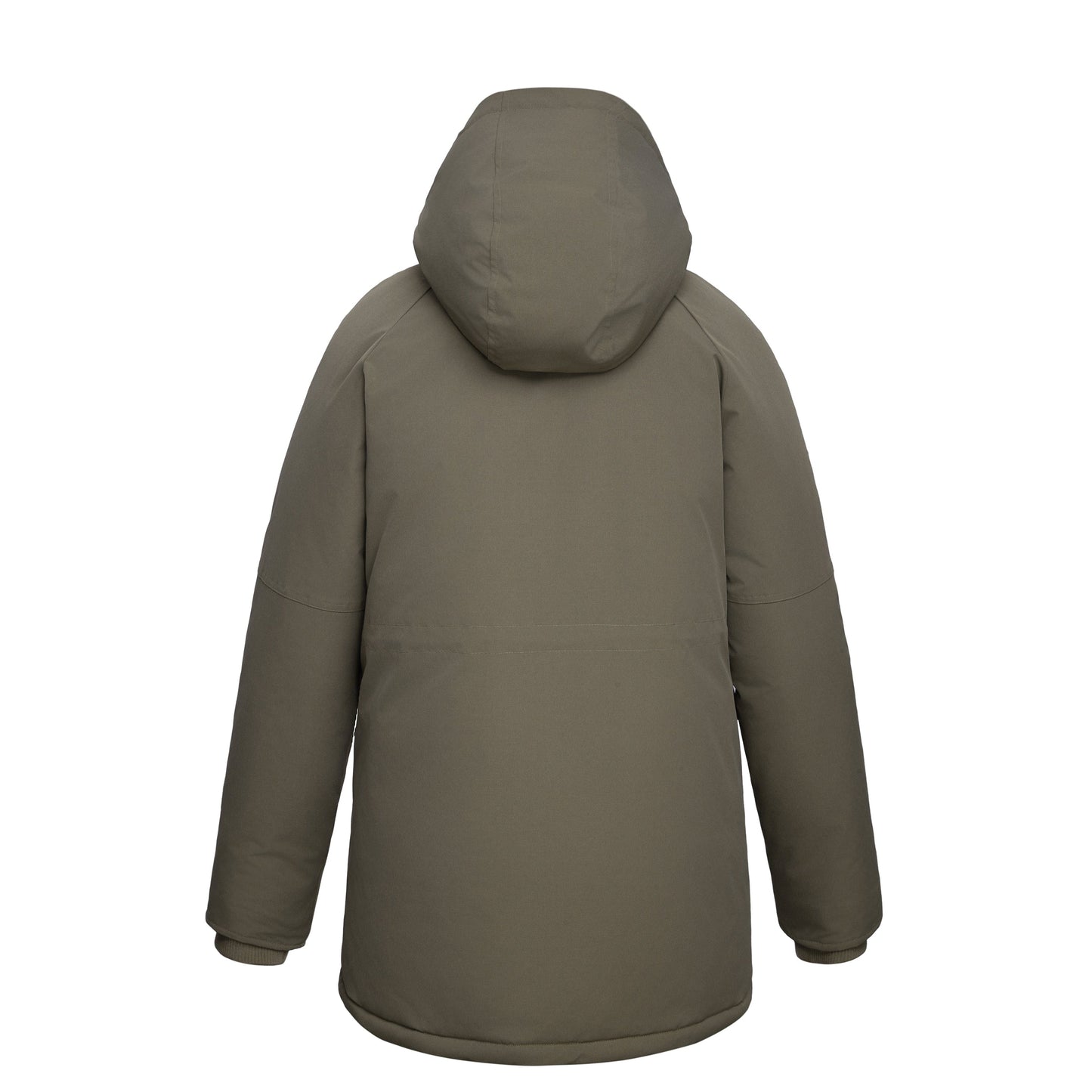 Women's Quilted Jacket Long Line Hip Length Insulated Outerwear - Olive Coats & Jackets Rokka&Rolla