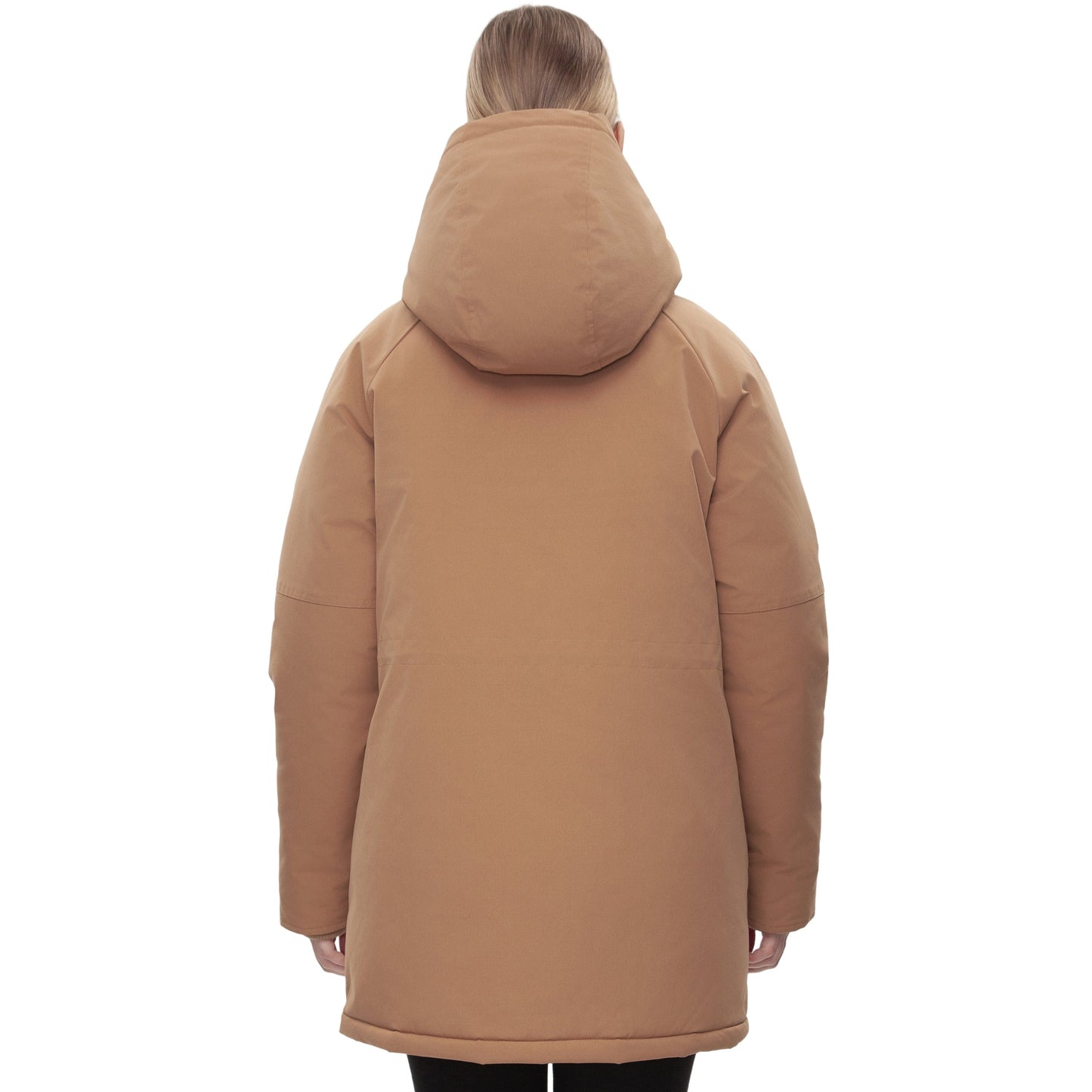 Women's Quilted Jacket Long Line Hip Length Insulated Outerwear - Sandstone Coats & Jackets Rokka&Rolla