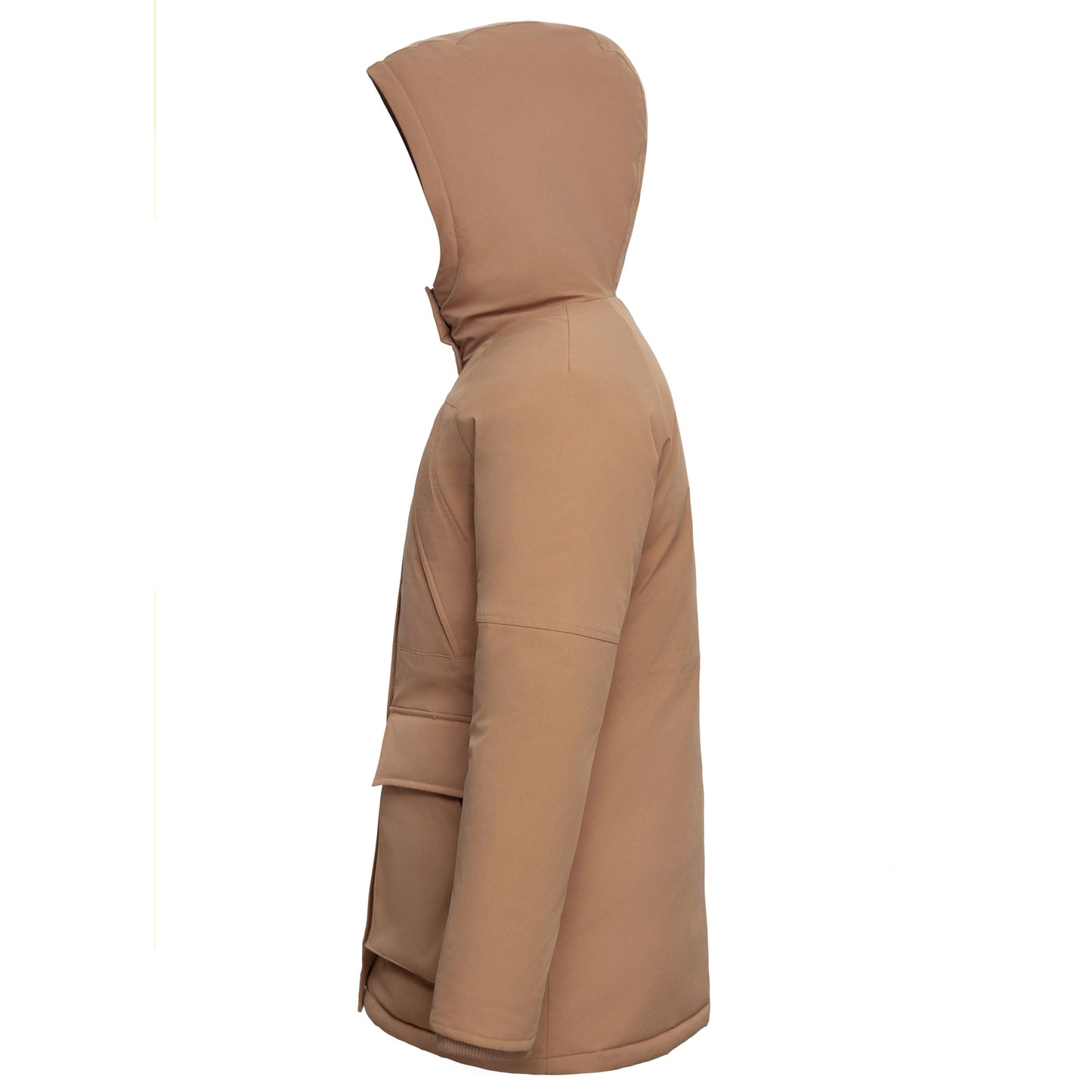 Women's Quilted Jacket Long Line Hip Length Insulated Outerwear - Sandstone Coats & Jackets Rokka&Rolla