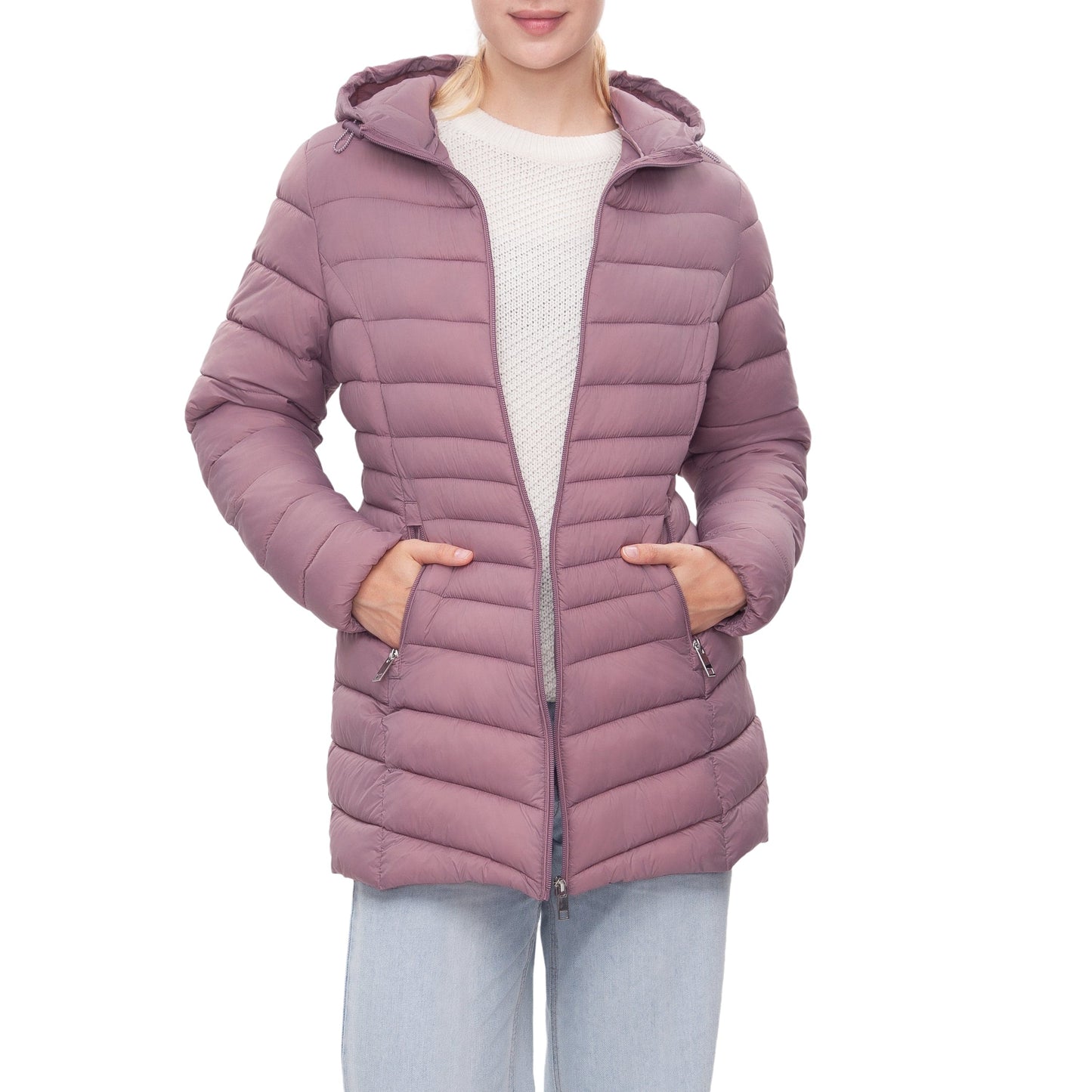 Women's Ultra Light Packable Long Puffer Jacket Coats & Jackets Rokka & Rolla