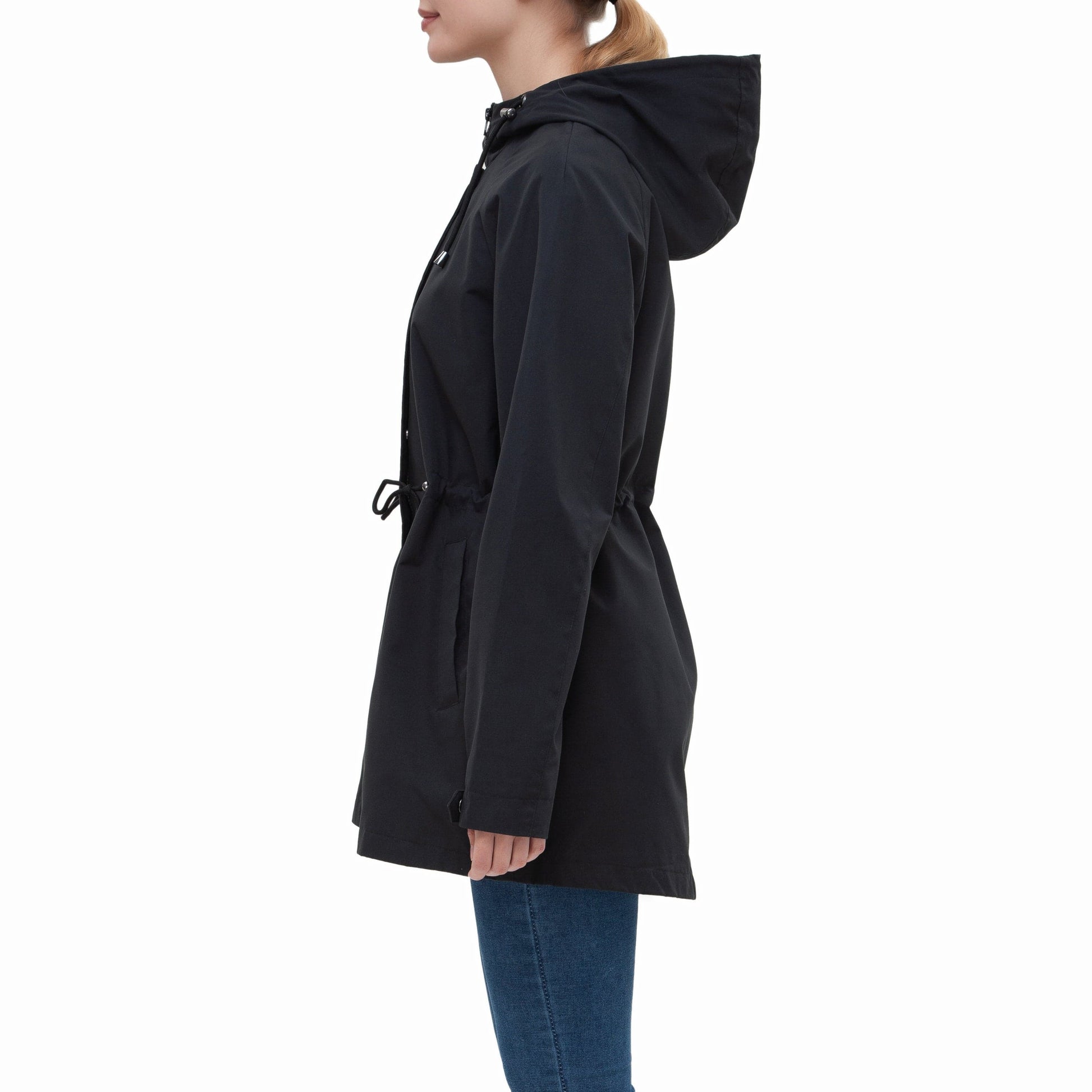 Women's Water-Resistant Anorak Hooded Rain Jacket Trench Coat Coats & Jackets Rokka & Rolla