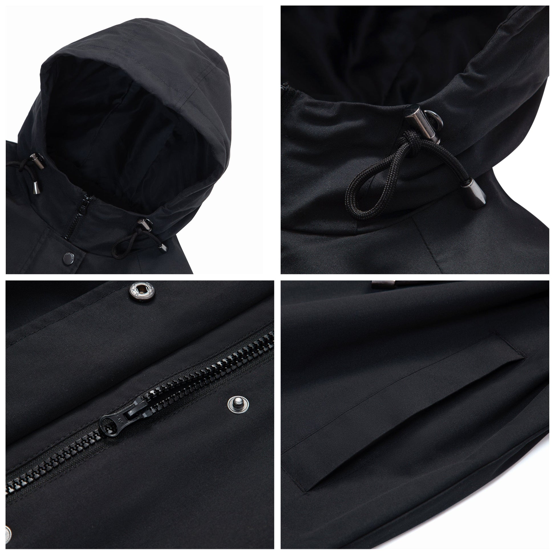 Women's Water-Resistant Anorak Hooded Rain Jacket Trench Coat Coats & Jackets Rokka & Rolla