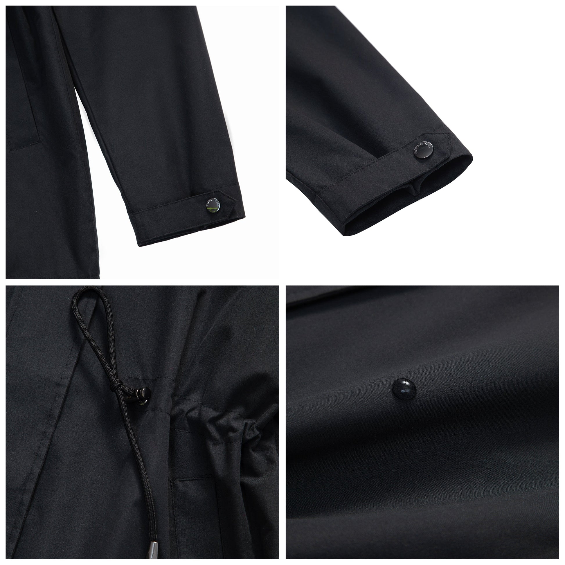 Women's Water-Resistant Anorak Hooded Rain Jacket Trench Coat Coats & Jackets Rokka & Rolla