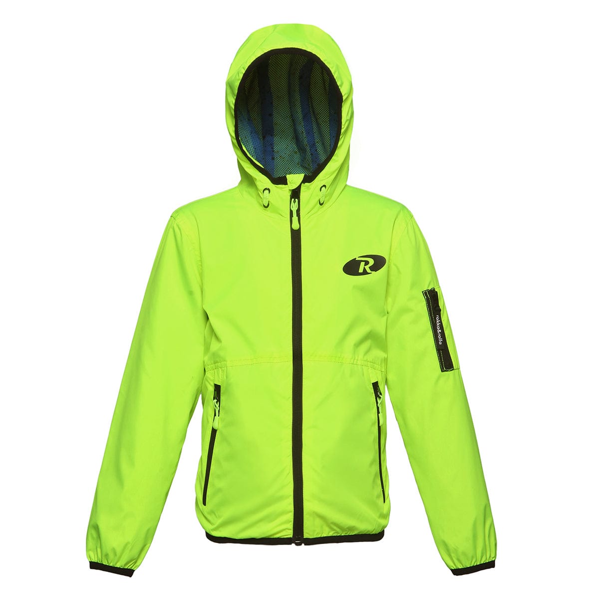 Boys' Lightweight Hooded Windbreaker Coats & Jackets XS / Neon Green Rokka & Rolla