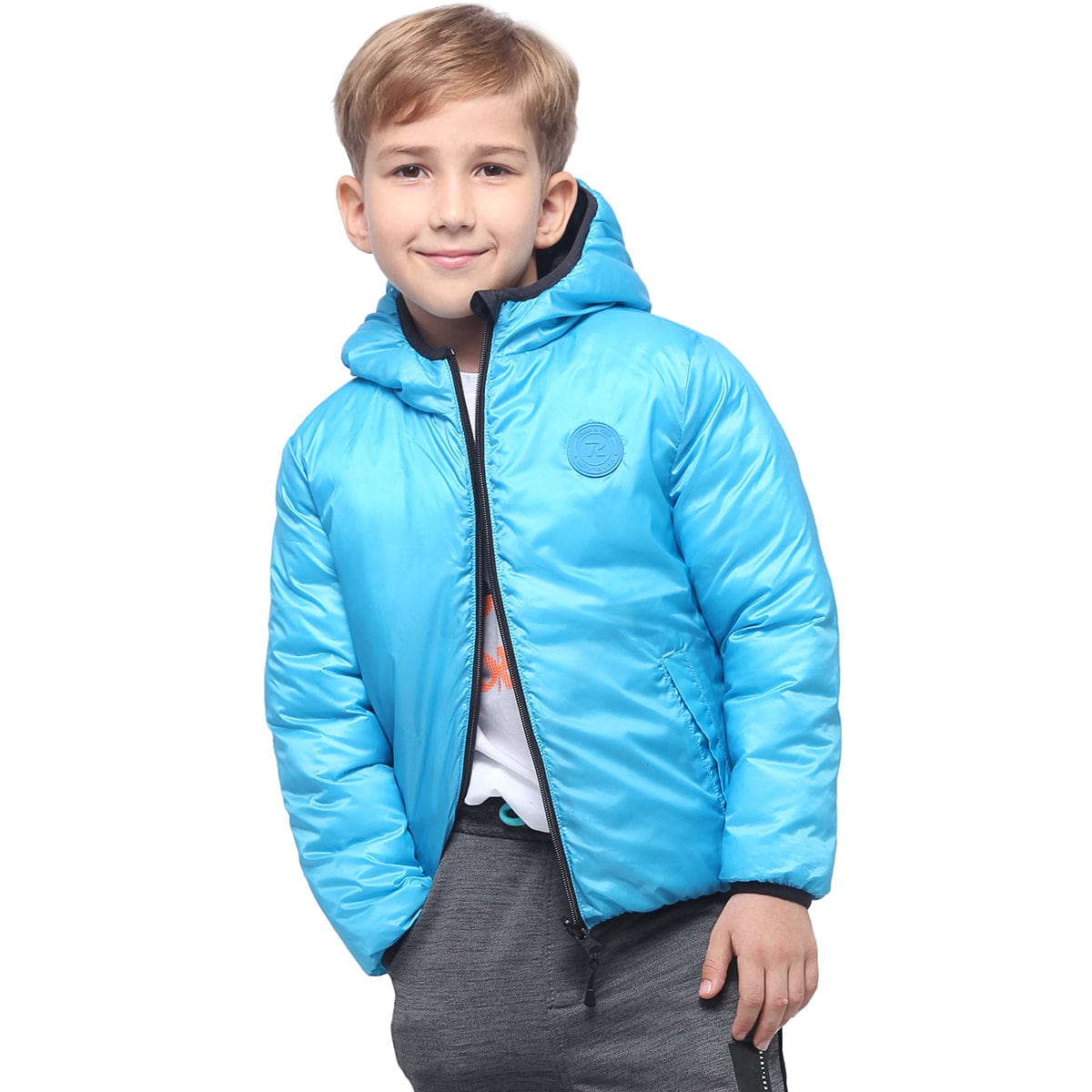 Boys' Reversible Lightweight Puffer Jacket Rokka & Rolla