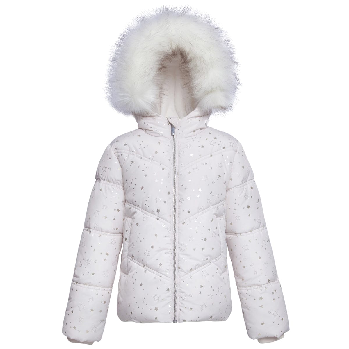 Girls' Heavyweight Puffer Jacket Bubble Coat XS (4-5) / Cream White Rokka & Rolla
