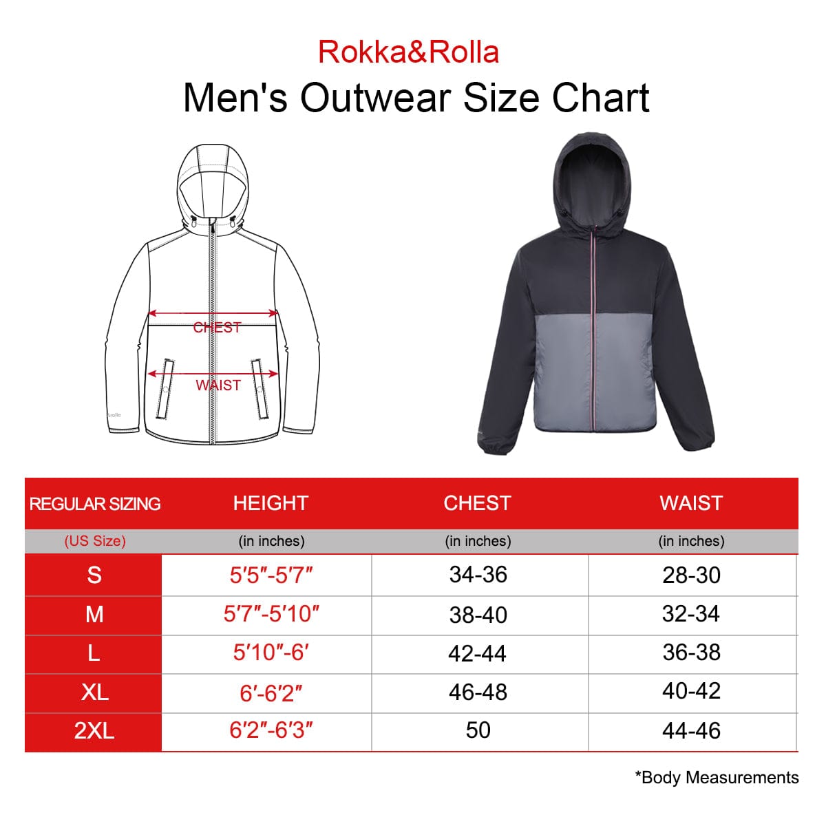 Men's Lightweight Packable Mesh Windbreaker Coats & Jackets Rokka & Rolla