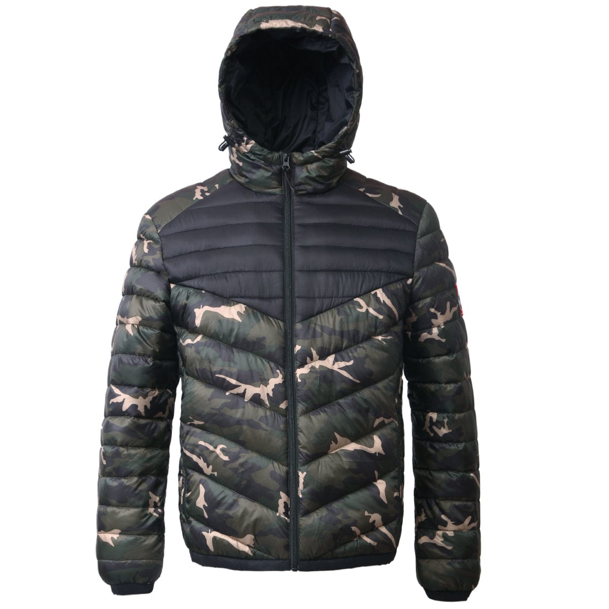 Men's Lightweight Padded Puffer Jacket S / Dark Khaki Camo/Very Black Rokka & Rolla