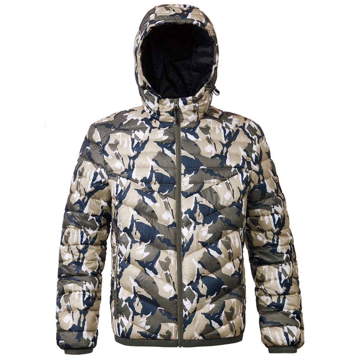 Men's Lightweight Padded Puffer Jacket S / Gray Brushed Camo Rokka & Rolla
