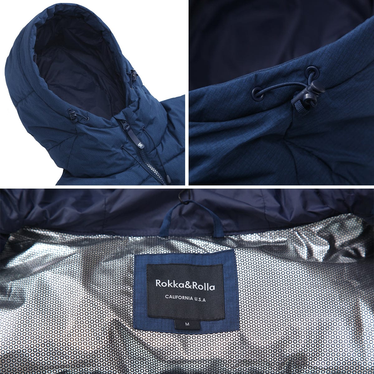 Men's Thermal Reflective Heavy Puffer Jacket Rokka & Rolla