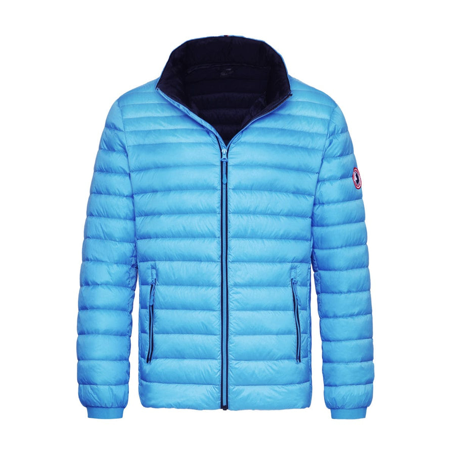 Men's Ultra Light Packable Down Puffer Jacket S / Malibu Blue Rokka & Rolla