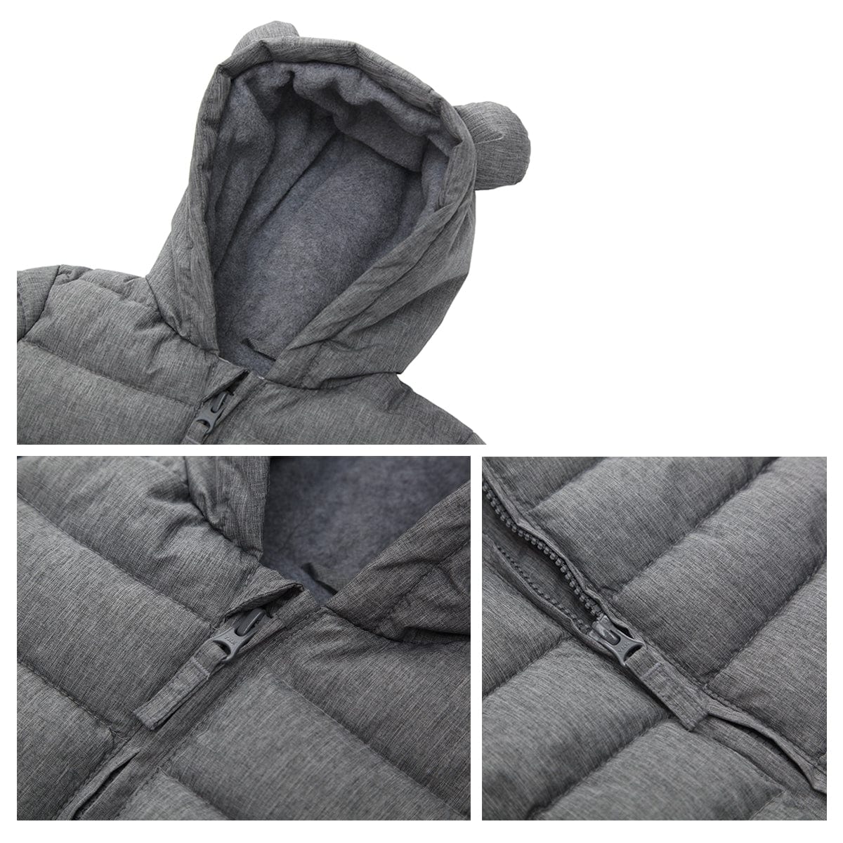 Toddler Boys' Fleece Hooded Puffer Jacket Baby & Toddler Outerwear Rokka & Rolla