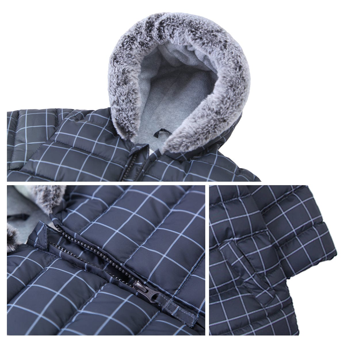 Toddler Boys' Fleece Hooded Puffer Jacket Baby & Toddler Outerwear Rokka & Rolla