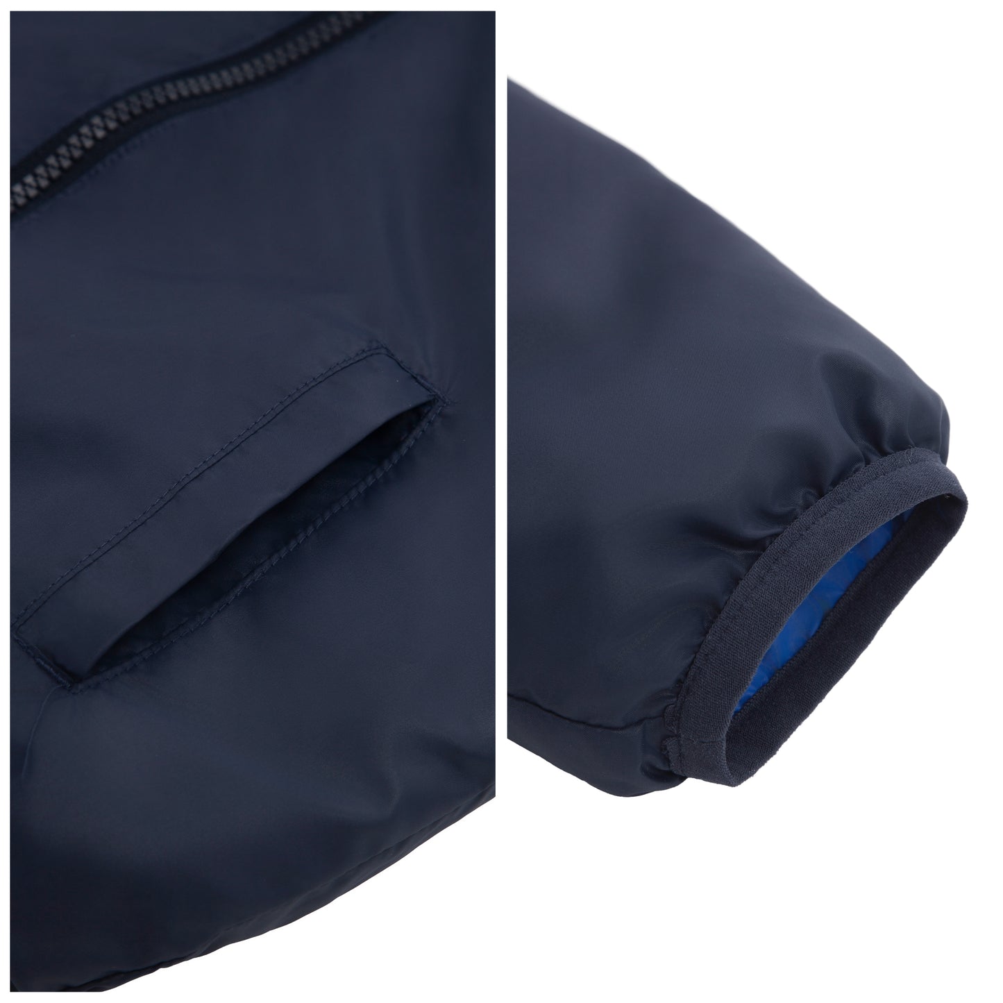 Toddler Boys' Reversible Lightweight Hooded Puffer Jacket - Blue/Navy