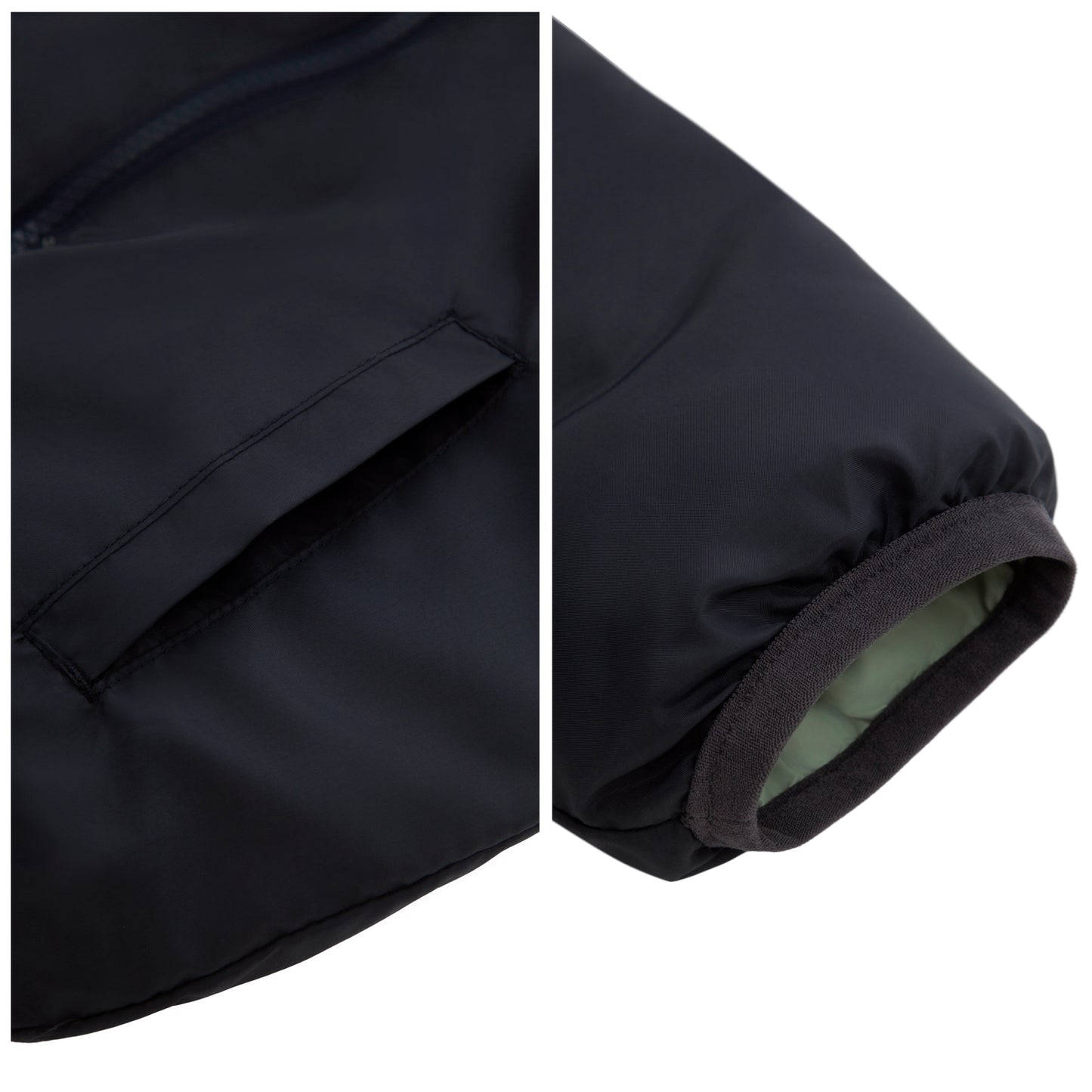Toddler Boys' Reversible Lightweight Hooded Puffer Jacket - Green/Black