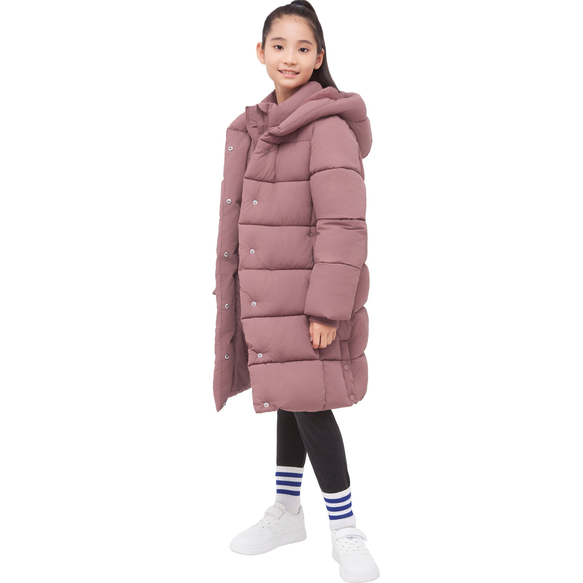 Big Girls' Knee Length Puffer Coat