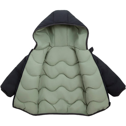 Toddler Boys' Reversible Lightweight Hooded Puffer Jacket - Green/Black