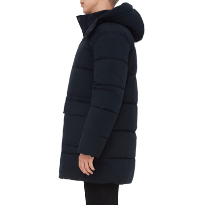 Men's Puffer Jacket Water-Resistant Fleece-Lined Winter Coat - Navy