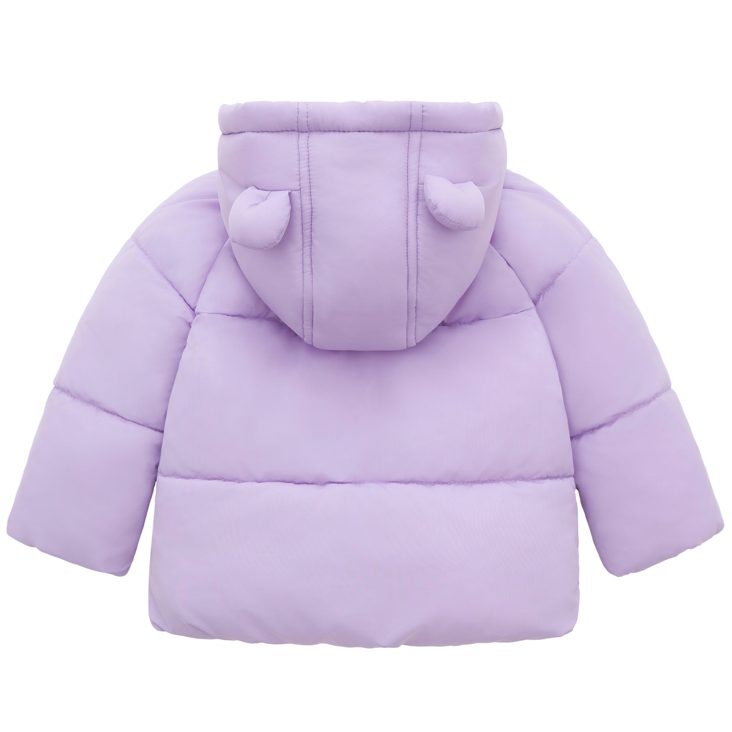 Rokka&Rolla Baby Girls Puffer Jacket Fleece Lined Bear Ears Puffer Jacket - Lilac