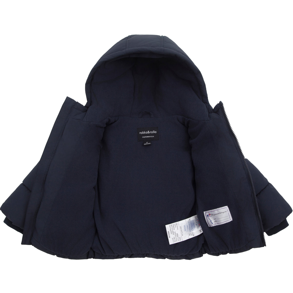 Toddler Boys' Water-Resistant Fleece Lined Ripstop Puffer Jacket