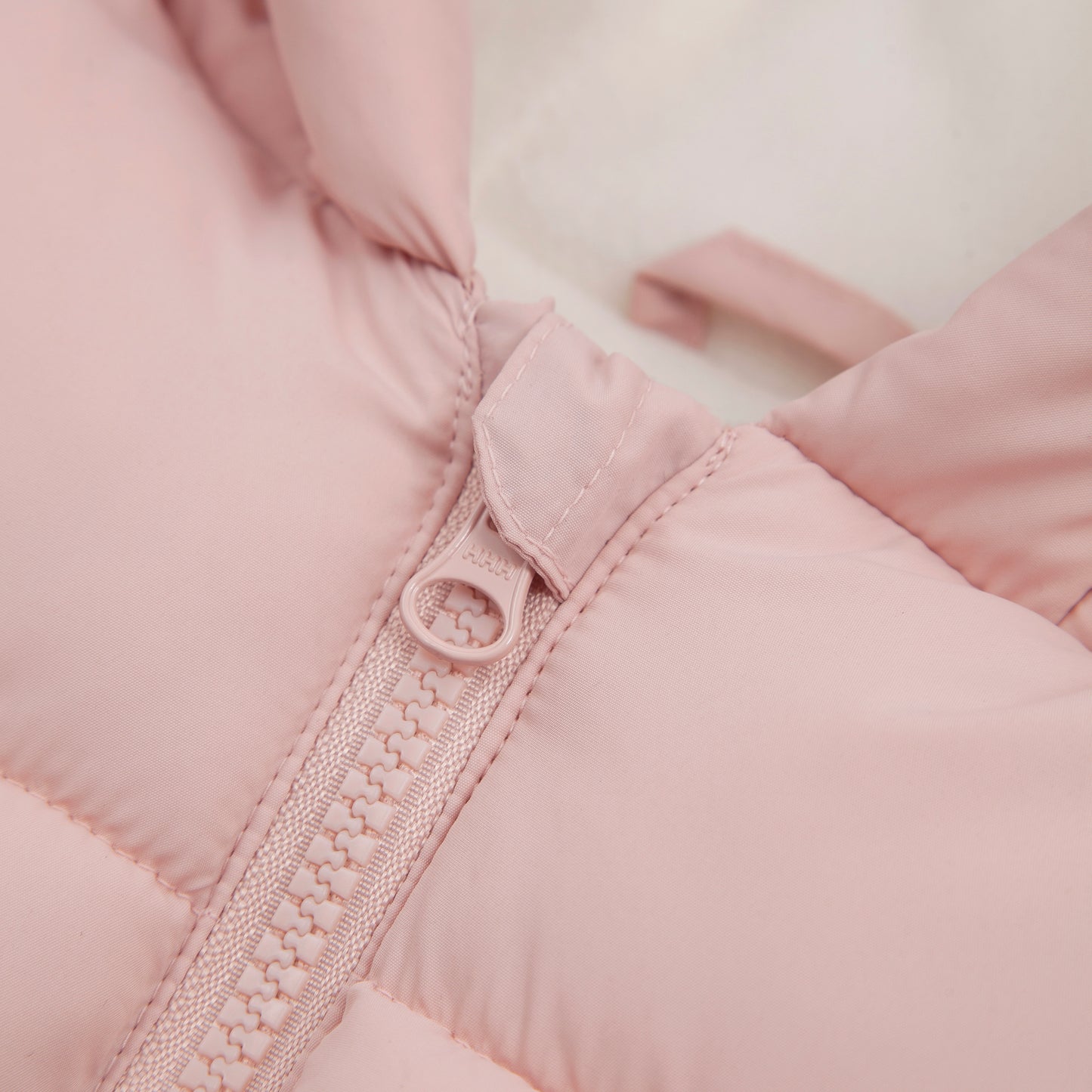 Toddler Girls Ruffle Hem Hooded Fleece Lined Puffer Jacket - Pink