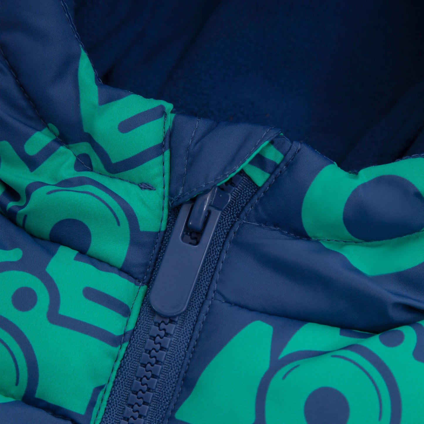 Boys Toddler Puffer Jacket Fleece Lined Hooded Winter Coat - Green Car