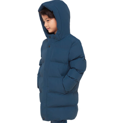 Rokka&Rolla Boys Long Seamless Puffer Jacket Fleece Lining Winter Coat - Grey