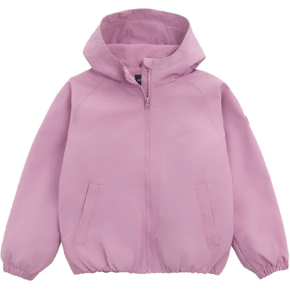 Girls Fleece Lining Jacket with Bubble Hem Snap Pockets Coat - Pink