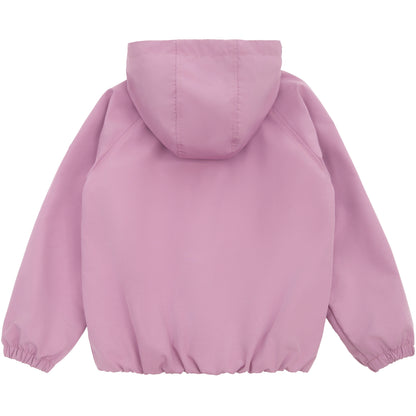 Girls Fleece Lining Jacket with Bubble Hem Snap Pockets Coat - Pink