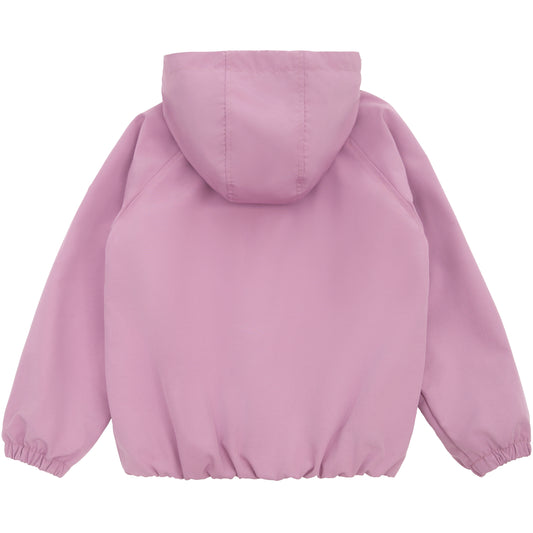 Girls Fleece Lining Jacket with Bubble Hem Snap Pockets Coat - Pink