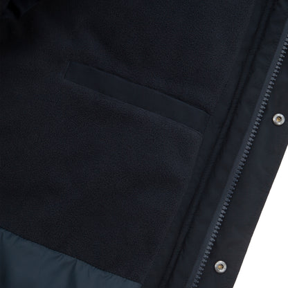 Men's Puffer Jacket Water-Resistant Fleece-Lined Winter Coat - Navy