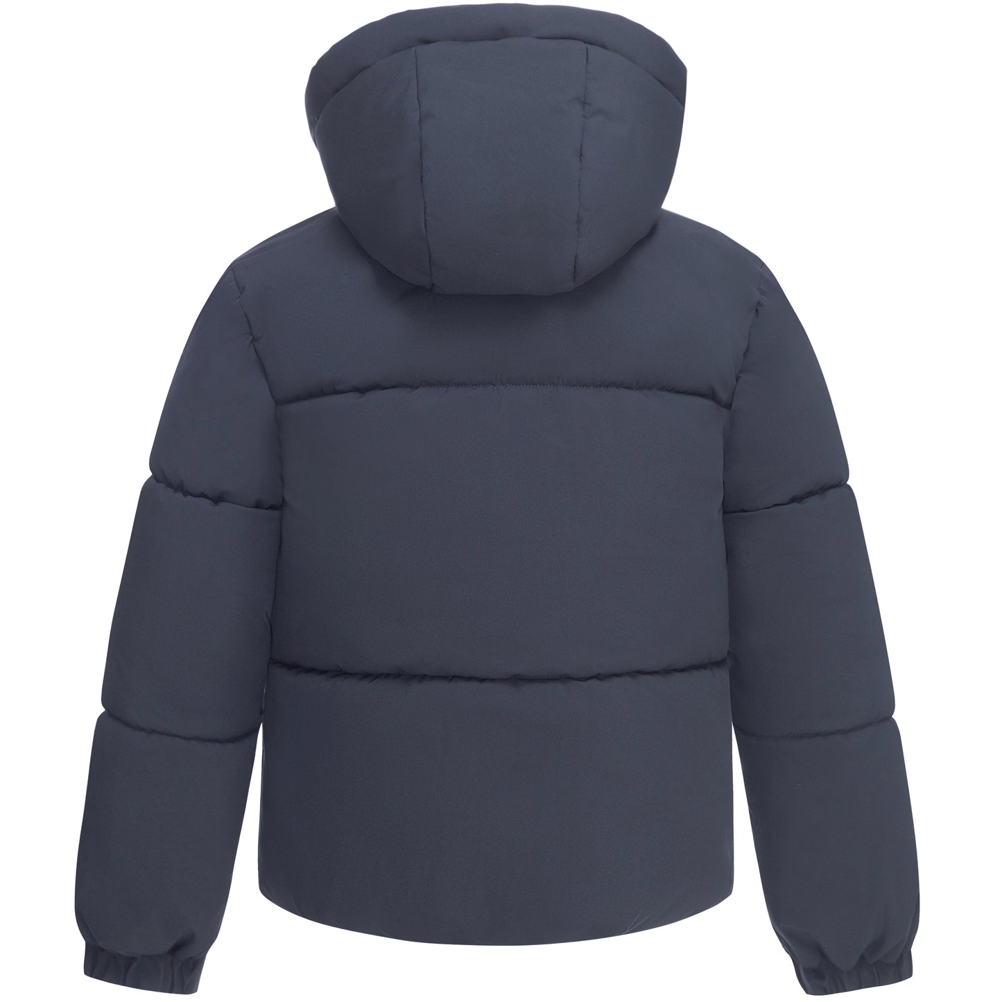 Boys Boxy Puffer Jacket With Water-Resistant Fleece Lining - Grey