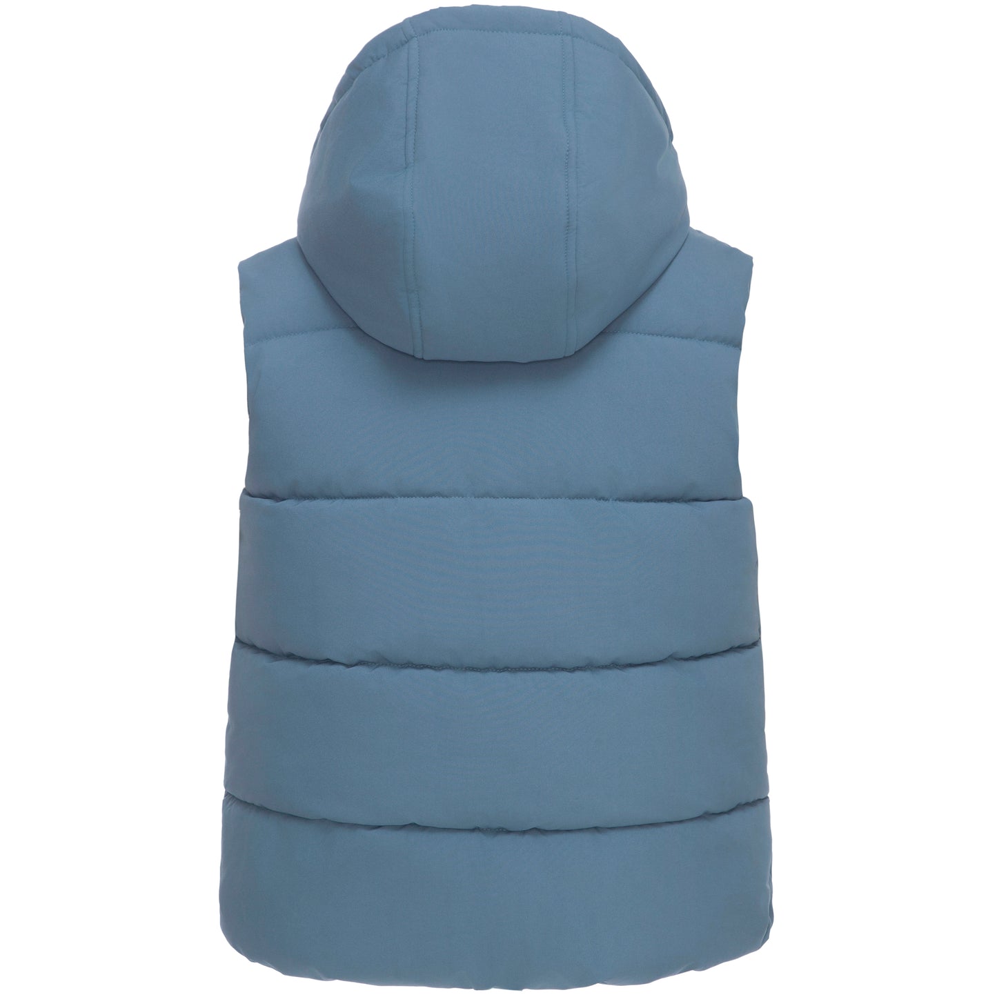 Boys Hooded Puffer Vest Lightweight Warm All Season Bodywarmer - Slate Blue