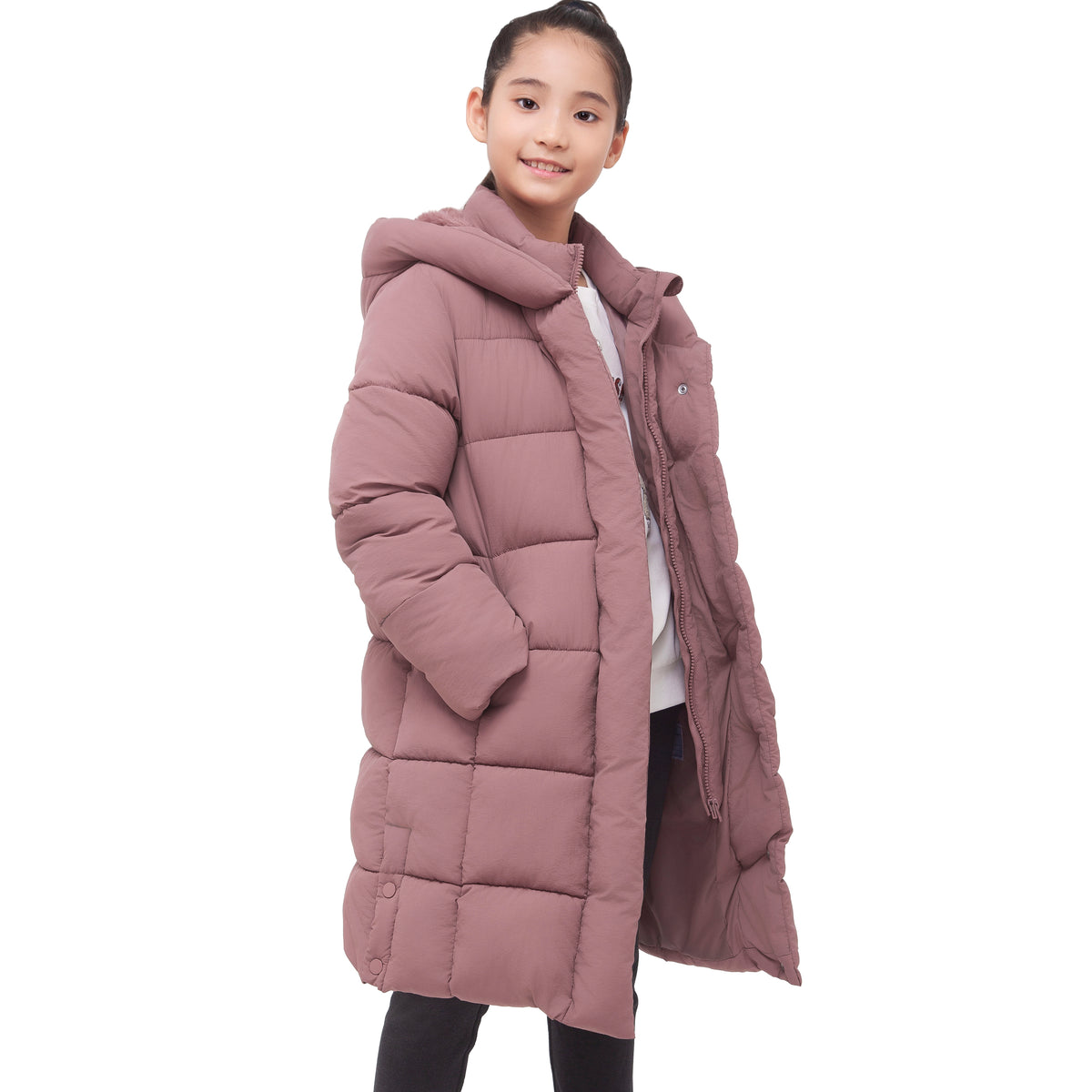 Big Girls' Knee Length Puffer Coat