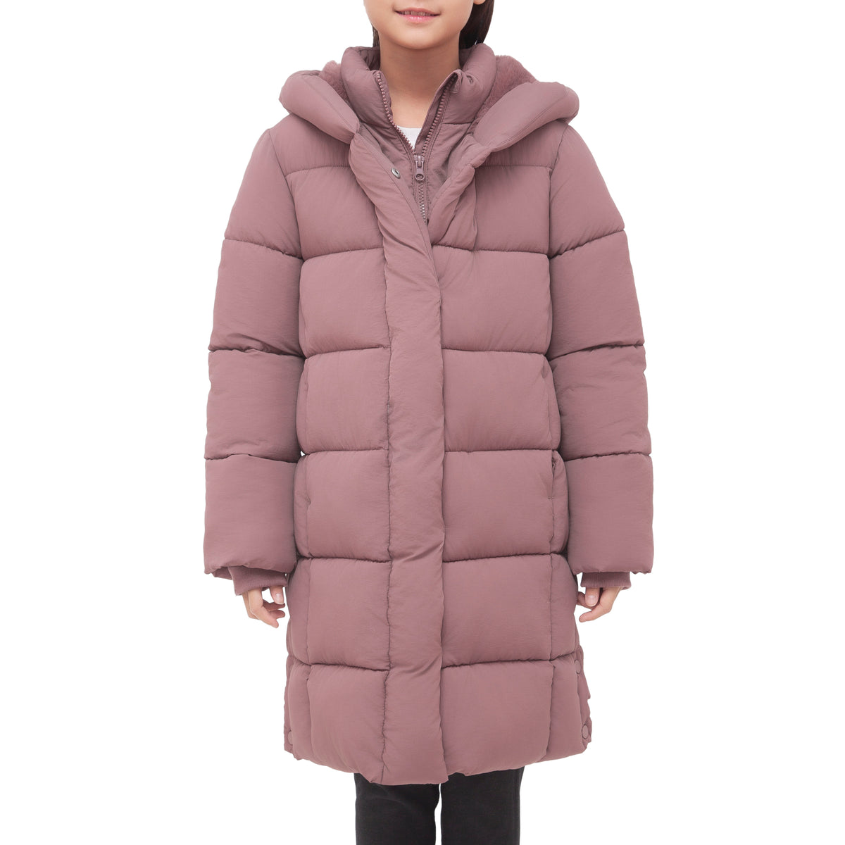 Big Girls' Knee Length Puffer Coat