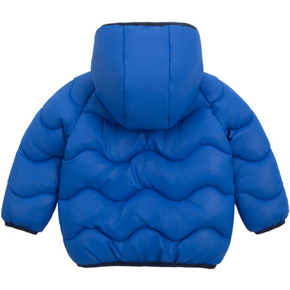 Toddler Boys' Reversible Lightweight Hooded Puffer Jacket - Blue/Navy
