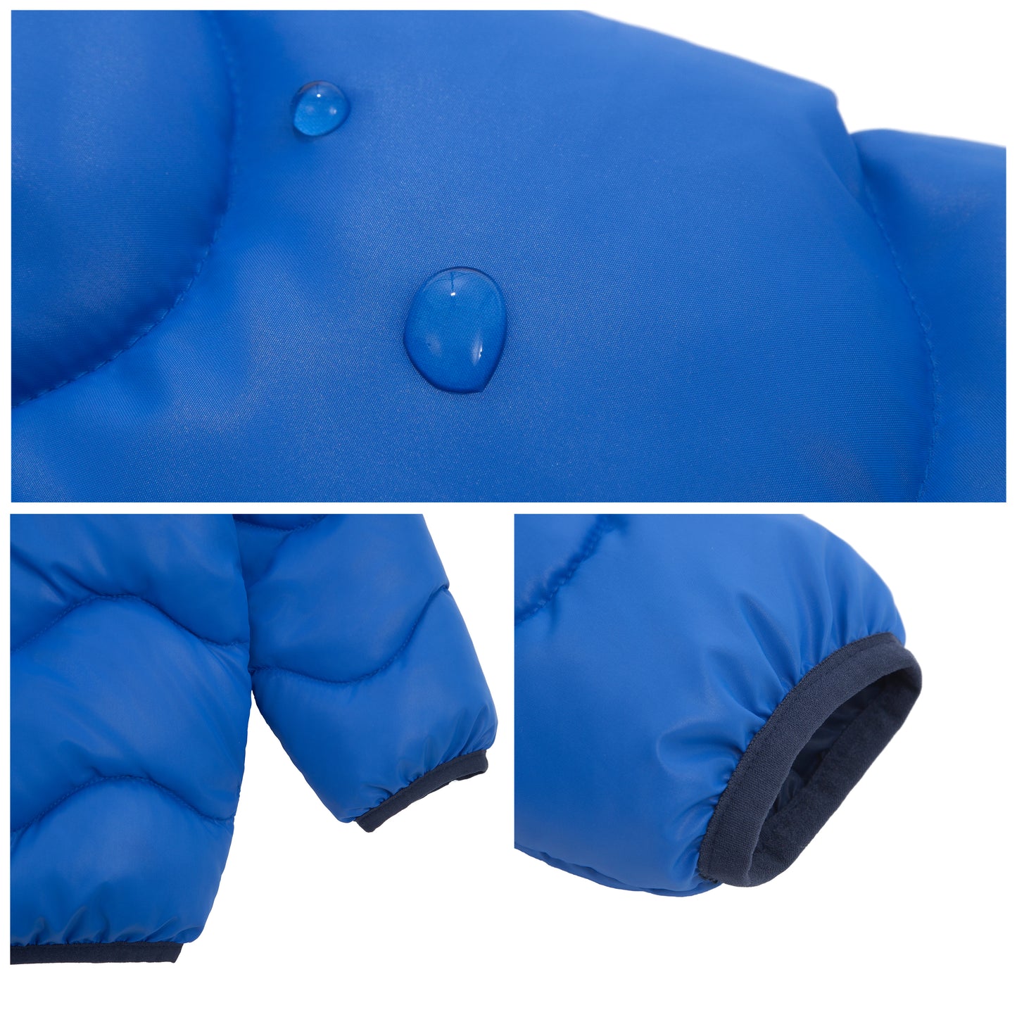 Toddler Boys' Reversible Lightweight Hooded Puffer Jacket - Blue/Navy