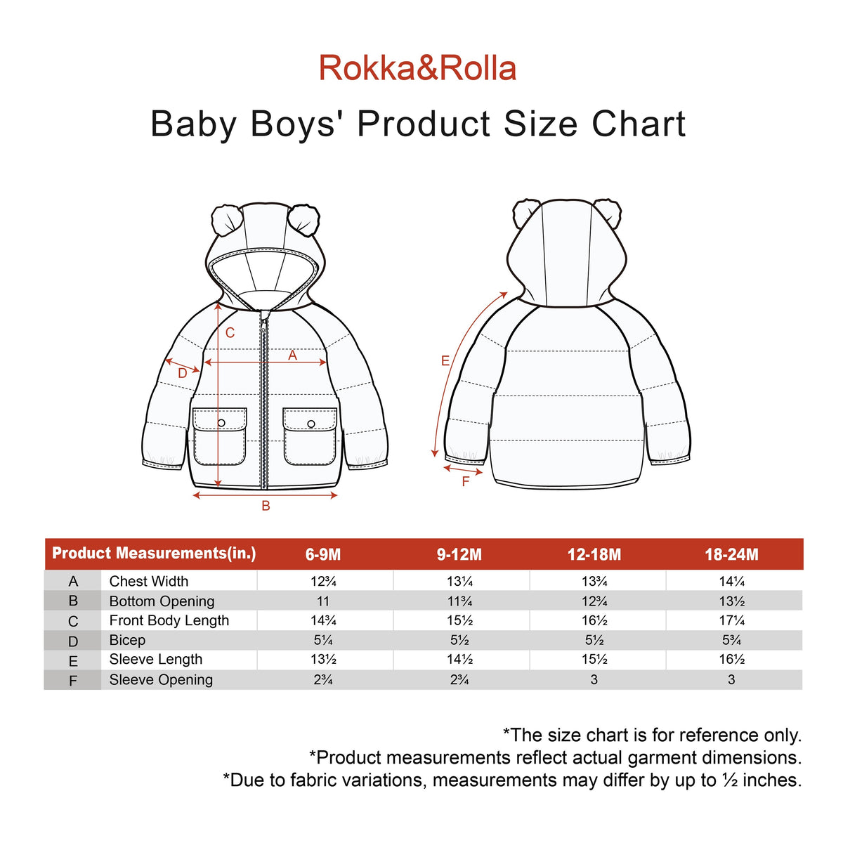 Baby Boys' Water-Resistant Sherpa Fleece Lined Puffer Jacket Winter Coat for Newborn Infants Toddler